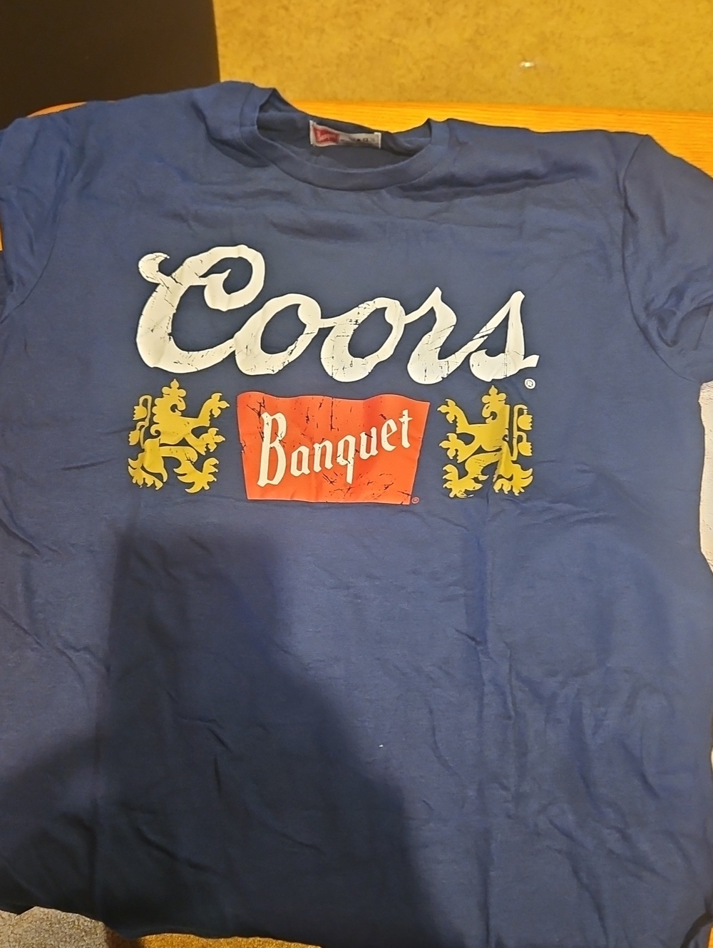 🌟3/$25🌟 Coors Banquet Graphic Tee - Blue Short Sleeve Shirt Mens Large